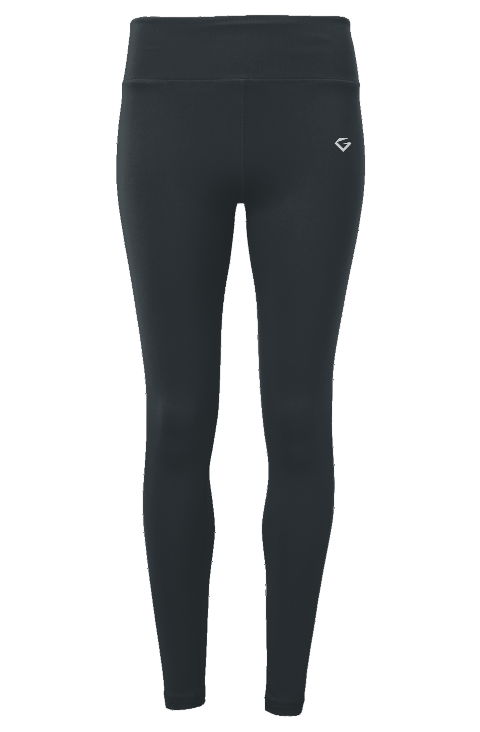 Black leggings with a logo on a white background