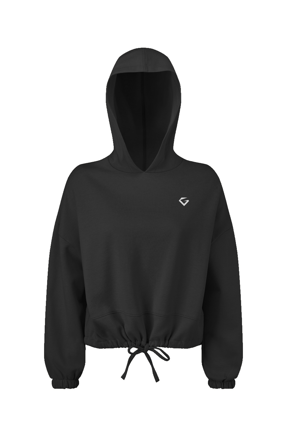 Ladies' Cropped Oversize Hooded Sweatshirt