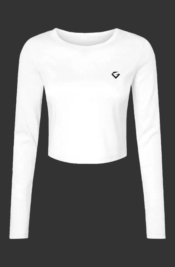GYMSTONE Ribbed Long Sleeve Crop