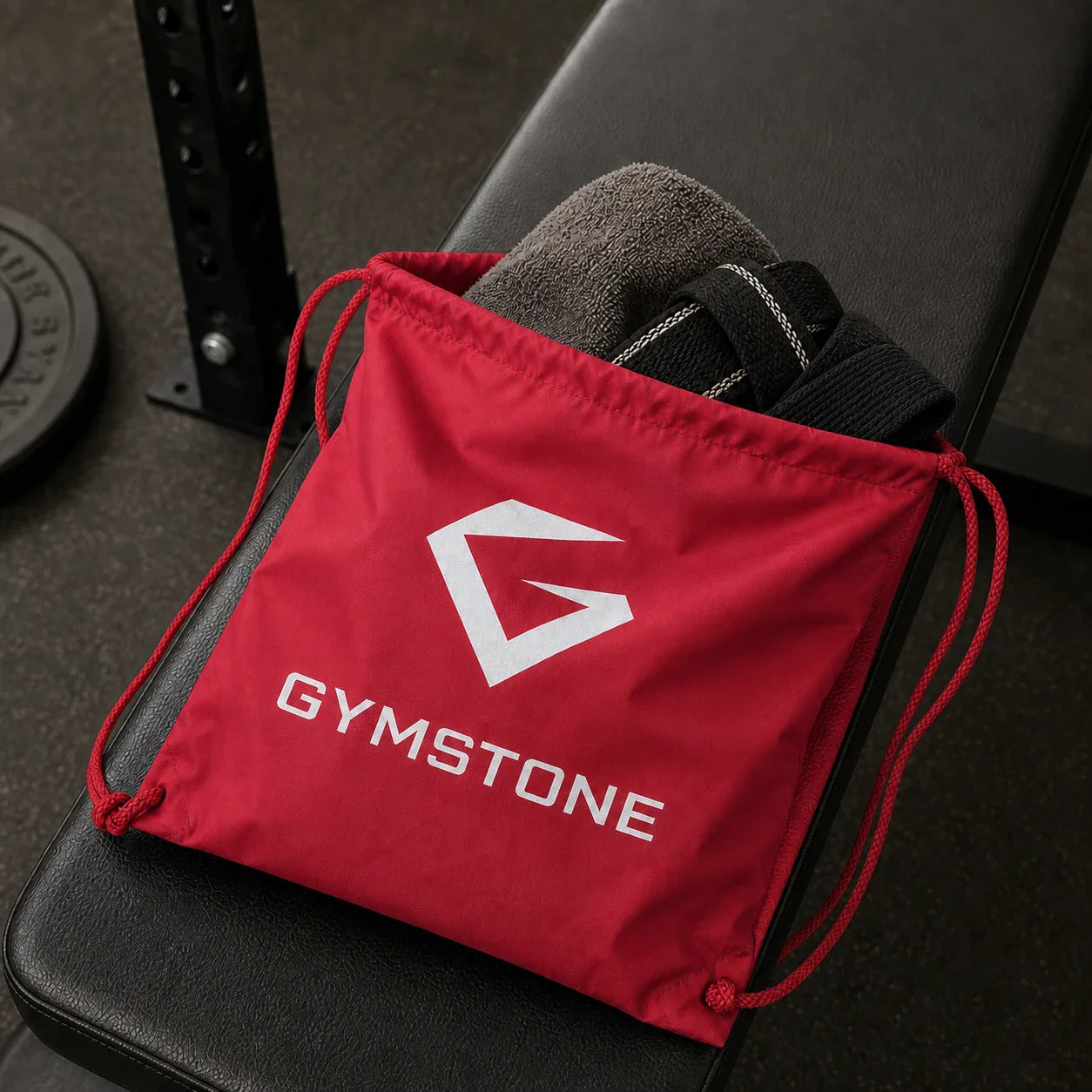 Red - GYMSTONE Drawstring Pack Open Functional