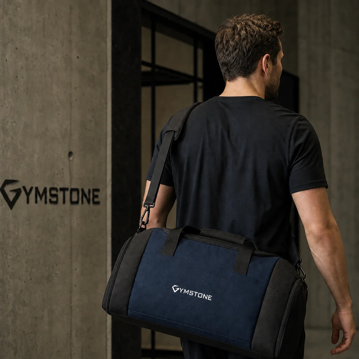 Navy - GYMSTONE Travel Duffle Shoulder Carry