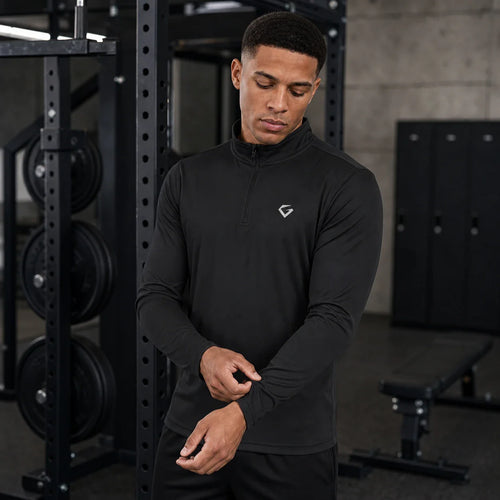 Black - Men's Ascend Quarter Zip Warmup