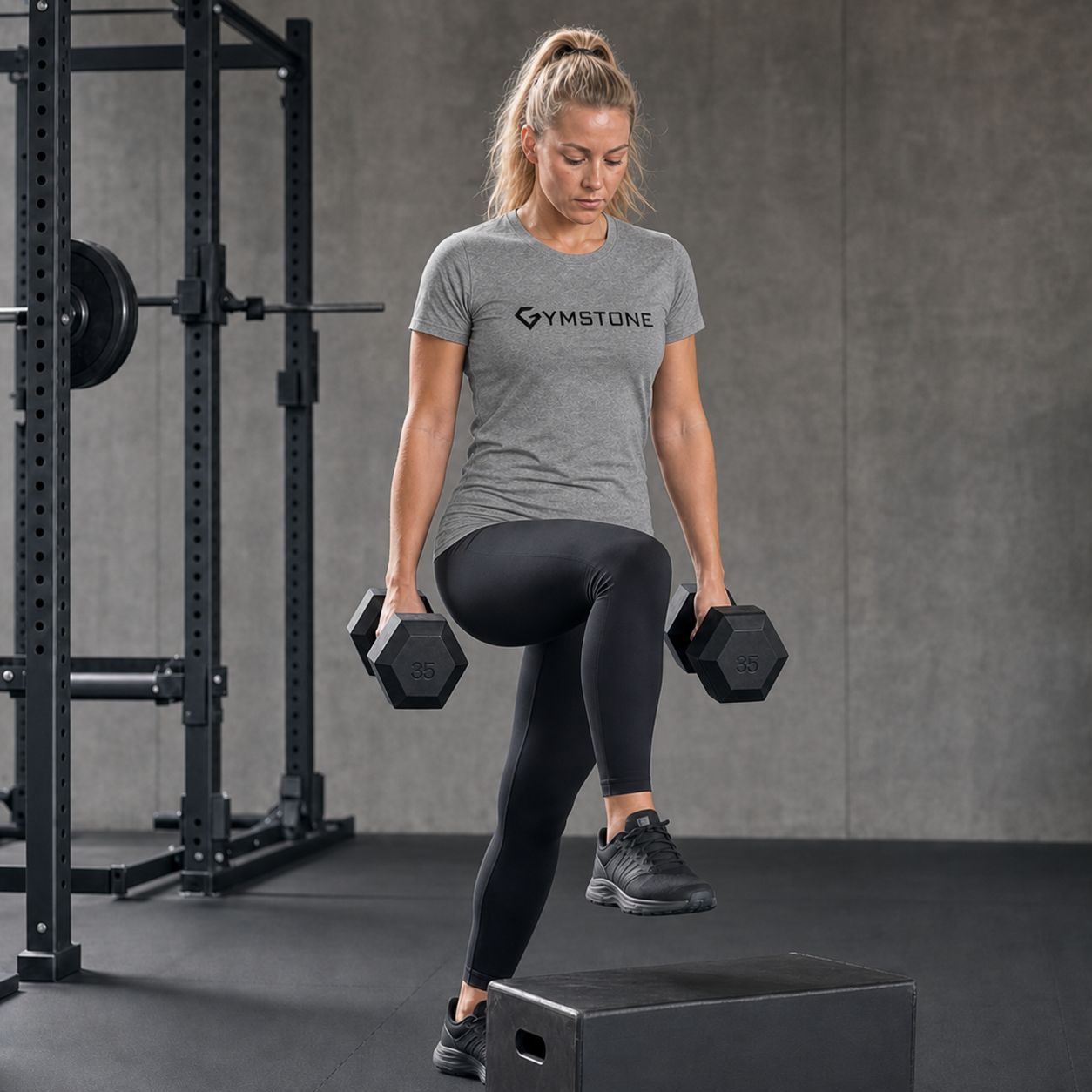 Grey Triblend - Women's Ascend Tee Gym Action