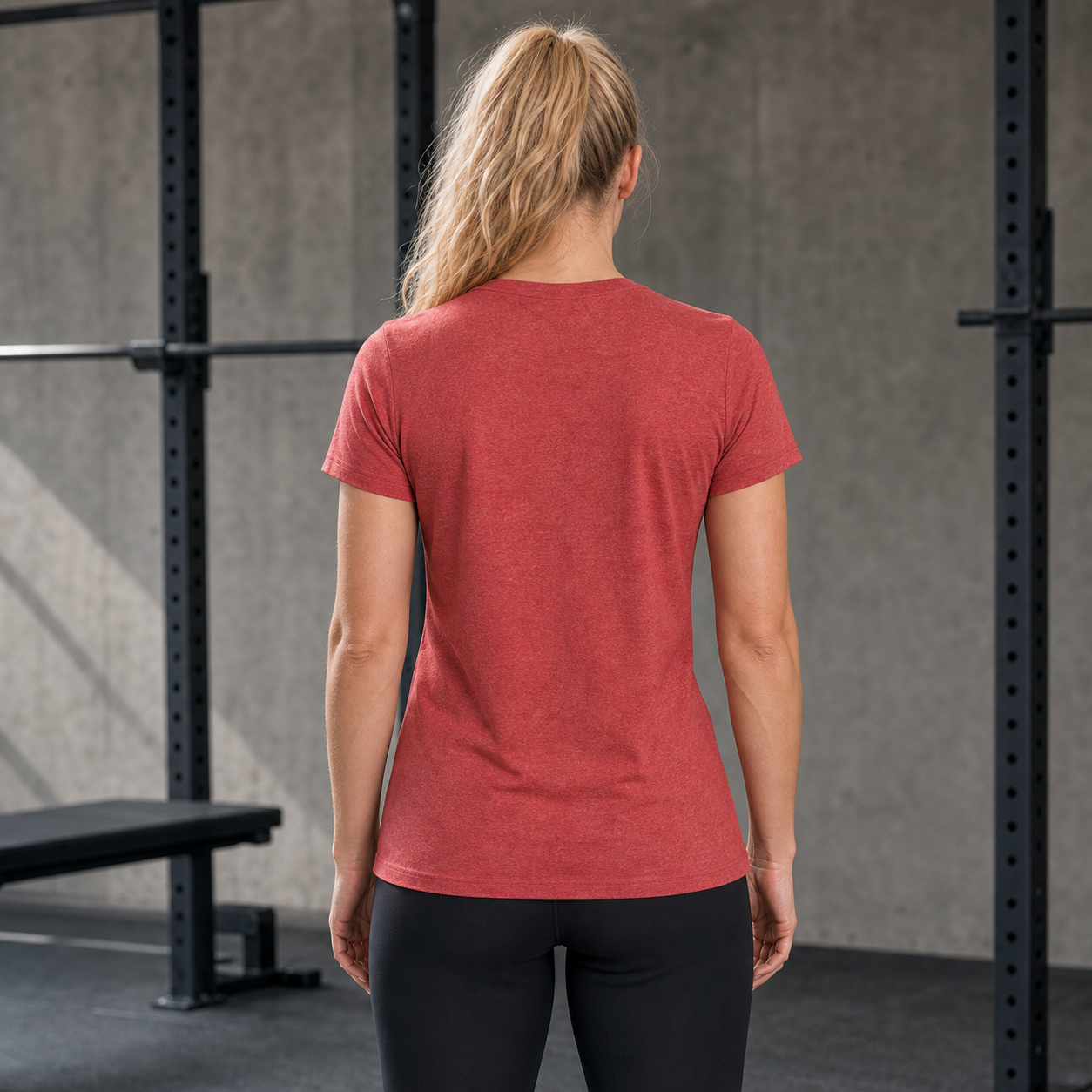 Red Triblend - Women's Ascend Tee Back
