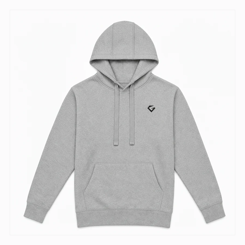 Carbon Grey - Women's Forge Hoodie overhead flat lay with two-seam hood construction